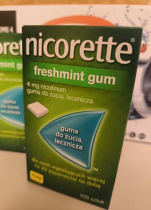 Никореттенцерете жевательные резинки 105 шт свежая мята