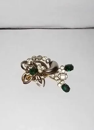 Брошь-кулон ретро 40-е гг европа кристаллы