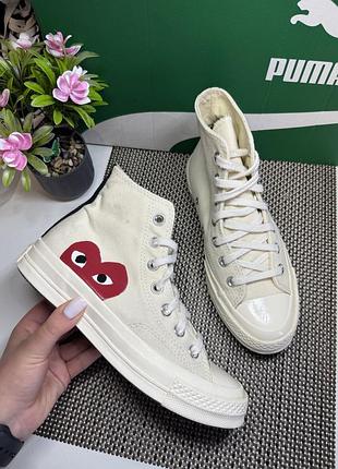 Кеды оригинал converse x comme des garcons play chuck 70