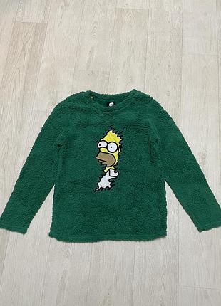 Флисовая кофта домашняя зеленая женская xs-s