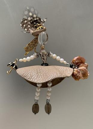 Подвеска - куколка из натурального жемчуга ′мэри поппинс′