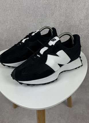 Женские кроссовки new balance 327 black/white