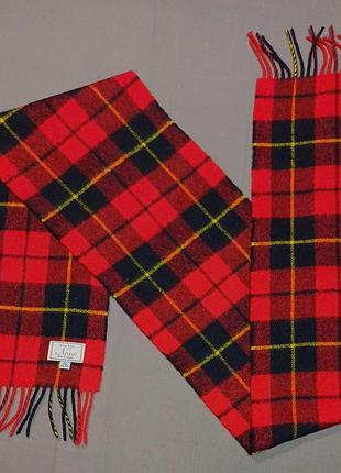 Ness happy scarf шарф в клетку бежевочерный 147см x 23,5см