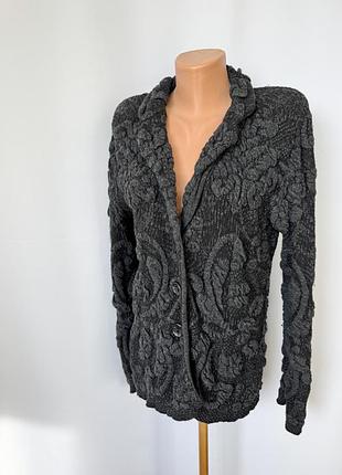 Aldo martins серый кардиган жакет интересная текстура шерсть кашемир хлопок готик готичный авангард