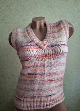 Жилет. жилетка. теплый топ шерсть. джемпер безрукавка.