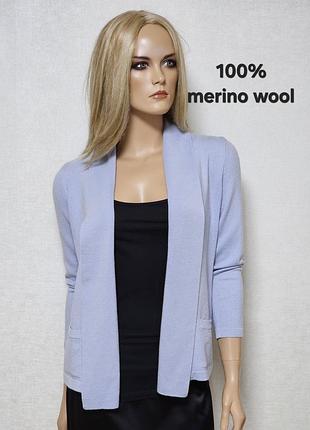 100% вовняна накидка кардиган светр лавандового кольору, viyella, xs