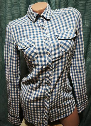 Рубашка женская в клетку