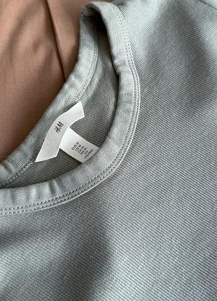 Базовий котоновий лонгслів h&m 2