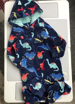 Класний якісний флісовий ромпер кігурумі діно