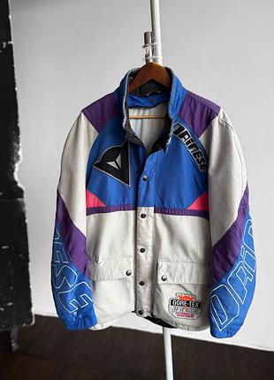 Dainese mens vintage 90s gore-tex cordura colorblock motorcycle technical jacket чоловіча, сіра, синя, куртка, мотокуртка, вінтаж, гортекс, dainese
