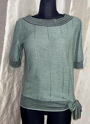 Винтажна оригінальна блуза/топ nina ricci vintage 2000s 90s з зав'язкою збоку