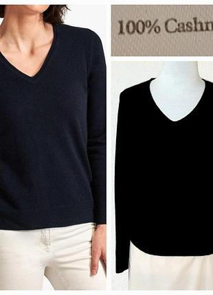 Pure collection кашемир m'l 48-50 джемпер пуловер свитер кофта черный cashmere