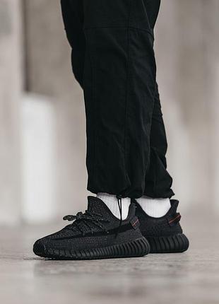 Женские кроссовки adidas yeezy boost 350 v2 black static / smb+ 🔗