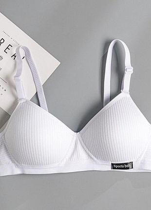 Бюстгальтер белый трикотажный тянется 85b