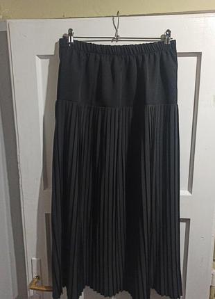 Юбка женская, плиссе, черного цвета