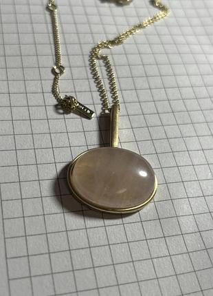 Pilgrim підвіска рожевий кварц золото