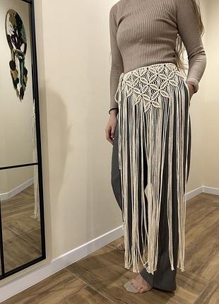 Пояс макраме / плетений пояс / аксесуар макраме