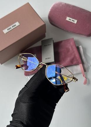 Очки smu56zs 2vn-50k miu gold миу-миу
