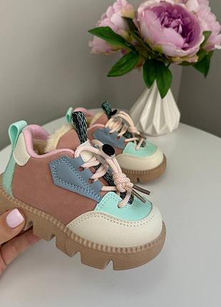 Хайтопи 102, р.21,22,23,24,25,26,27, еко-шкіра+нубук, комбінований