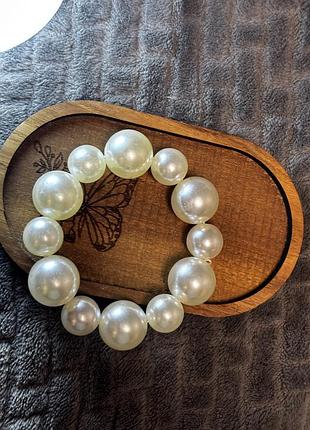 Браслет з штучних перлів/резинка для волосся