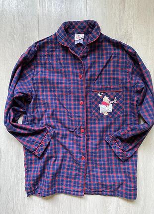 Жіноча піжамна домашня сорочка тепла disney фланелева