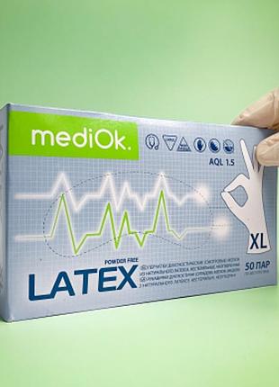 Латексные перчатки mediok l