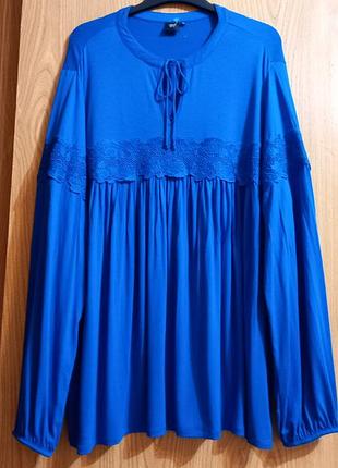 Рota -блузон с отделкой кружевом 💙вискоза💙