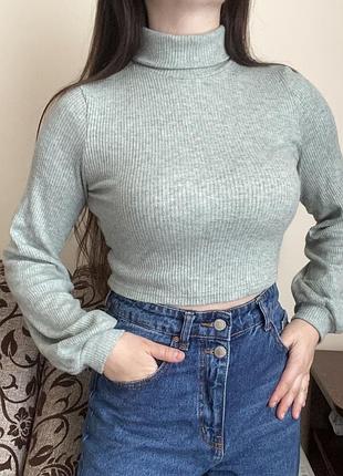 Primark кофтинка светр розмір м, сіро-зелена