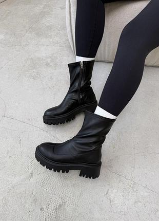 Черевики шкіряні хутро