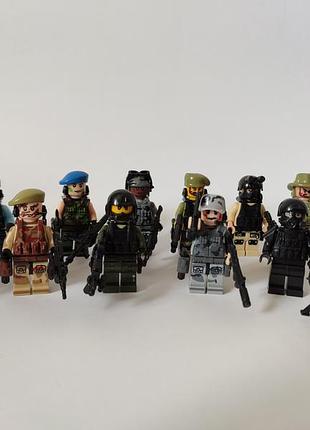 Мини-фигурки конструктор солдата военные с аксессуарами