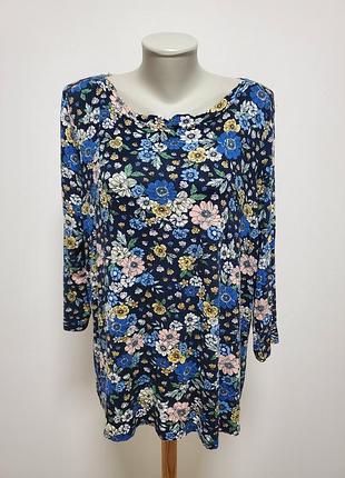 Красивая брендовая трикотажная вискозная блузка батал