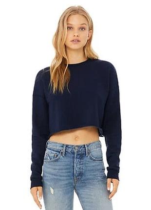 Свитшот укороченный на флисе