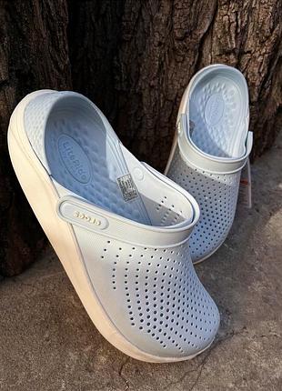 Жіночі крокси сабо crocs literide clog mineral blue/white жіночі крокси сабо crocs блакитні