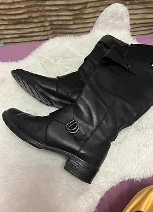 Шкіряні чоботи rieker 37 р.( уст 23 см