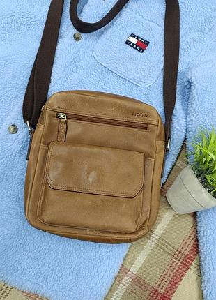 Сумка picard кросс боди через плечо мужская коричневая