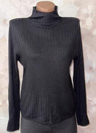 Теплий гольф/водолазка в рубчик