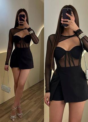 Юбки шорты высокая посадка