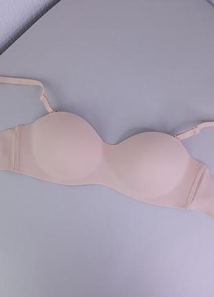 Бежевый бюстгалтер анжелика без косточек