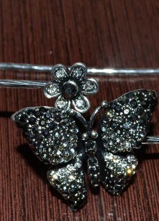 Новий плоский браслет з метеликом1 фото