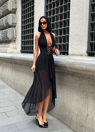 Платье сукня  сетка длинная