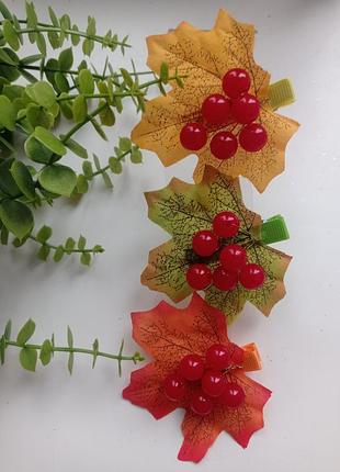 Осенние бантики -заколочки