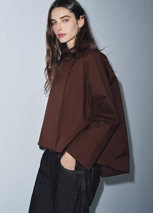 Рубашка оверсайз zw collection со складками