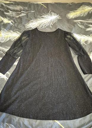 Платье платье с блестками рукавами фонариками