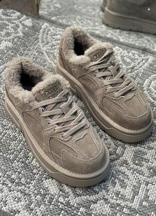 Зимові черевики замшеві