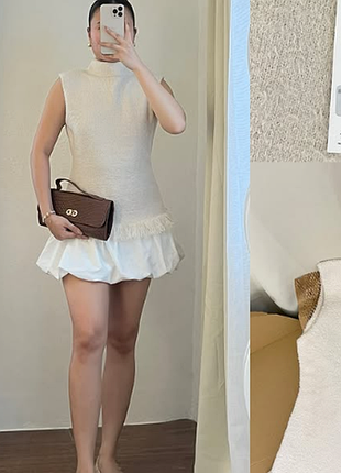 Теплый топ с бахрамой zara