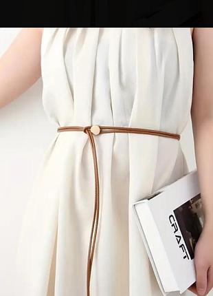 Тоненький женский ремень шнурок, тонкий пояс