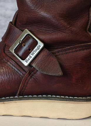 Женские кожаные байкерские мото ботинки сапоги инженеры red wing 2987 engineer boots made in usa