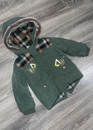 Куртка на осінь , теплу зиму розмір 92