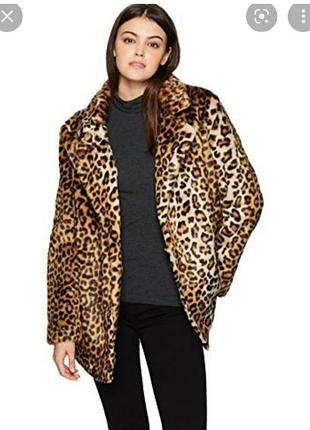 Короткая леопардовая шубка размер 38