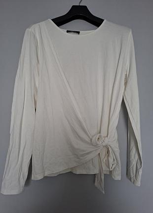 Лонгслив на завязке, кофта молочного цвета